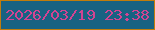文字の大きさ：5、枠の色：c17c0c、背景の色：186282、文字の色：d24492 無料ブログパーツのブログ時計