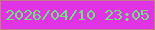 文字の大きさ：1、枠の色：c17d87、背景の色：df33e4、文字の色：70e37b 無料ブログパーツのブログ時計