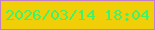 文字の大きさ：2、枠の色：c17ecb、背景の色：f0cf09、文字の色：43f166 無料ブログパーツのブログ時計