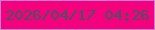 文字の大きさ：4、枠の色：c17fd9、背景の色：f4017d、文字の色：445463 無料ブログパーツのブログ時計