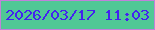 文字の大きさ：5、枠の色：c181da、背景の色：50c895、文字の色：4322ef 無料ブログパーツのブログ時計