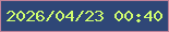 文字の大きさ：1、枠の色：c18299、背景の色：2f4777、文字の色：d0fd6f 無料ブログパーツのブログ時計