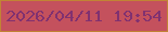 文字の大きさ：2、枠の色：c18335、背景の色：c4515d、文字の色：813170 無料ブログパーツのブログ時計