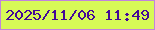 文字の大きさ：2、枠の色：c184dc、背景の色：d7fa56、文字の色：440997 無料ブログパーツのブログ時計