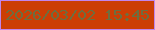 文字の大きさ：3、枠の色：c186ec、背景の色：cc3e05、文字の色：6d6e3f 無料ブログパーツのブログ時計