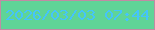 文字の大きさ：1、枠の色：c18ba4、背景の色：5fd497、文字の色：45c4fb 無料ブログパーツのブログ時計