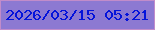 文字の大きさ：5、枠の色：c18cca、背景の色：8c79d2、文字の色：0413da 無料ブログパーツのブログ時計
