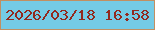 文字の大きさ：2、枠の色：c18f62、背景の色：74cbe6、文字の色：92291e 無料ブログパーツのブログ時計