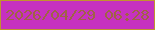 文字の大きさ：4、枠の色：c1932f、背景の色：c631c0、文字の色：a06345 無料ブログパーツのブログ時計