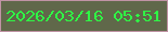 文字の大きさ：3、枠の色：c193a5、背景の色：60684a、文字の色：2ff745 無料ブログパーツのブログ時計