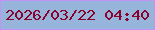 文字の大きさ：1、枠の色：c193f6、背景の色：97b4da、文字の色：87022c 無料ブログパーツのブログ時計
