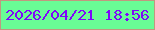 文字の大きさ：2、枠の色：c1987f、背景の色：69fc95、文字の色：7f07fa 無料ブログパーツのブログ時計