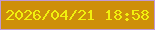 文字の大きさ：3、枠の色：c198d5、背景の色：ce8f0a、文字の色：f1f00e 無料ブログパーツのブログ時計