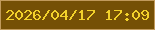 文字の大きさ：5、枠の色：c19a5c、背景の色：755005、文字の色：f2d12b 無料ブログパーツのブログ時計