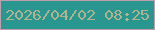 文字の大きさ：4、枠の色：c19dab、背景の色：299690、文字の色：b0b390 無料ブログパーツのブログ時計