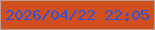 文字の大きさ：1、枠の色：c19e95、背景の色：d14f1e、文字の色：2c53dd 無料ブログパーツのブログ時計
