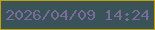 文字の大きさ：5、枠の色：c1a104、背景の色：3a5359、文字の色：796c9a 無料ブログパーツのブログ時計