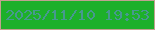 文字の大きさ：2、枠の色：c1a190、背景の色：1db02a、文字の色：47998f 無料ブログパーツのブログ時計