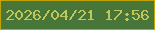 文字の大きさ：1、枠の色：c1a301、背景の色：487638、文字の色：c1c75a 無料ブログパーツのブログ時計