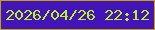 文字の大きさ：4、枠の色：c1a405、背景の色：4315b9、文字の色：bcf325 無料ブログパーツのブログ時計