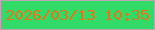 文字の大きさ：5、枠の色：c1a5b5、背景の色：32db67、文字の色：e57517 無料ブログパーツのブログ時計