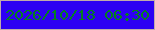 文字の大きさ：3、枠の色：c1aaaa、背景の色：2d00f3、文字の色：047f21 無料ブログパーツのブログ時計