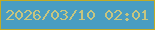 文字の大きさ：1、枠の色：c1ab24、背景の色：499dc1、文字の色：c6c580 無料ブログパーツのブログ時計