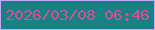 文字の大きさ：3、枠の色：c1acfc、背景の色：1a8182、文字の色：d54f9d 無料ブログパーツのブログ時計