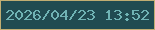 文字の大きさ：5、枠の色：c1ad72、背景の色：214b51、文字の色：70b3b4 無料ブログパーツのブログ時計
