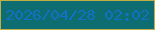 文字の大きさ：5、枠の色：c1ae44、背景の色：0e6d71、文字の色：1172c5 無料ブログパーツのブログ時計