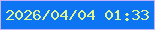 文字の大きさ：4、枠の色：c1b1fd、背景の色：0d75f1、文字の色：def596 無料ブログパーツのブログ時計
