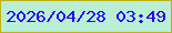 文字の大きさ：2、枠の色：c1b213、背景の色：b9efd5、文字の色：2600f5 無料ブログパーツのブログ時計