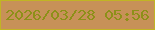 文字の大きさ：5、枠の色：c1b424、背景の色：c79158、文字の色：8d9018 無料ブログパーツのブログ時計