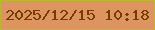 文字の大きさ：3、枠の色：c1b435、背景の色：dc955e、文字の色：753d00 無料ブログパーツのブログ時計
