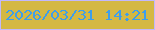 文字の大きさ：5、枠の色：c1b8fd、背景の色：d4b843、文字の色：3e9eea 無料ブログパーツのブログ時計