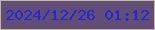 文字の大きさ：3、枠の色：c1b998、背景の色：624d79、文字の色：1f2bd2 無料ブログパーツのブログ時計