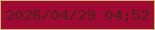文字の大きさ：3、枠の色：c1bb6c、背景の色：a10833、文字の色：472318 無料ブログパーツのブログ時計