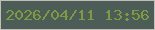 文字の大きさ：1、枠の色：c1beba、背景の色：4b5d56、文字の色：829944 無料ブログパーツのブログ時計