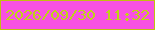 文字の大きさ：5、枠の色：c1c00f、背景の色：f851e2、文字の色：bfd317 無料ブログパーツのブログ時計
