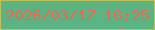 文字の大きさ：4、枠の色：c1c051、背景の色：59b584、文字の色：f7624e 無料ブログパーツのブログ時計