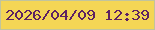 文字の大きさ：2、枠の色：c1c49d、背景の色：f4d655、文字の色：5d2262 無料ブログパーツのブログ時計