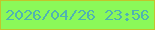文字の大きさ：3、枠の色：c1c52c、背景の色：8bf959、文字の色：50b3b1 無料ブログパーツのブログ時計