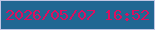 文字の大きさ：1、枠の色：c1c6e4、背景の色：216793、文字の色：dc0f5f 無料ブログパーツのブログ時計