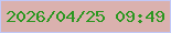 文字の大きさ：1、枠の色：c1c8f8、背景の色：dab1ae、文字の色：2b9720 無料ブログパーツのブログ時計