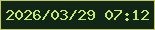 文字の大きさ：1、枠の色：c1ca5c、背景の色：112617、文字の色：c9ec5a 無料ブログパーツのブログ時計