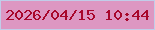 文字の大きさ：4、枠の色：c1cde9、背景の色：dd97c2、文字の色：a8072c 無料ブログパーツのブログ時計