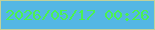 文字の大きさ：1、枠の色：c1d19b、背景の色：54b7e4、文字の色：4bf250 無料ブログパーツのブログ時計