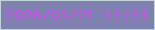 文字の大きさ：3、枠の色：c1d4da、背景の色：7f81b1、文字の色：cb53e9 無料ブログパーツのブログ時計