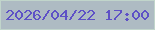文字の大きさ：2、枠の色：c1d5cb、背景の色：aebbc3、文字の色：5e51c6 無料ブログパーツのブログ時計