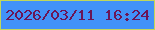 文字の大きさ：4、枠の色：c1d75a、背景の色：4292f8、文字の色：6b1556 無料ブログパーツのブログ時計